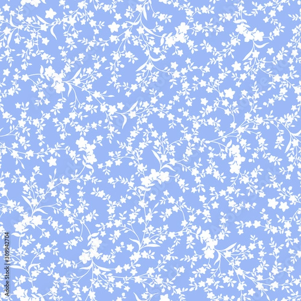 Fototapeta 花をシームレスにデザイン的に描きました