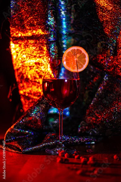 Fototapeta weinglas silvester