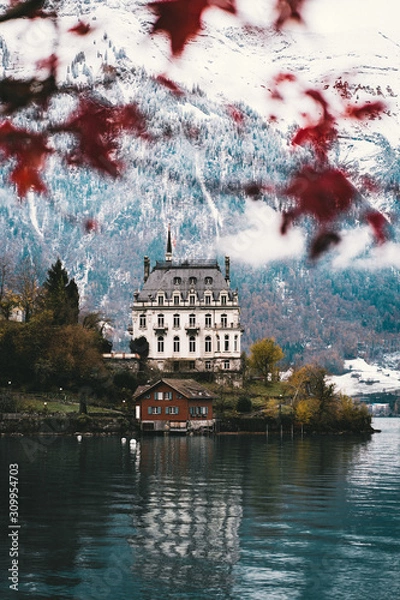 Obraz Schloss Iseltwald Brienzersee