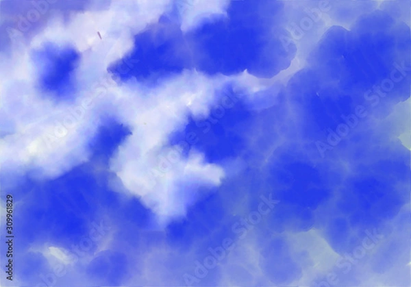 Obraz blue sky with white clouds