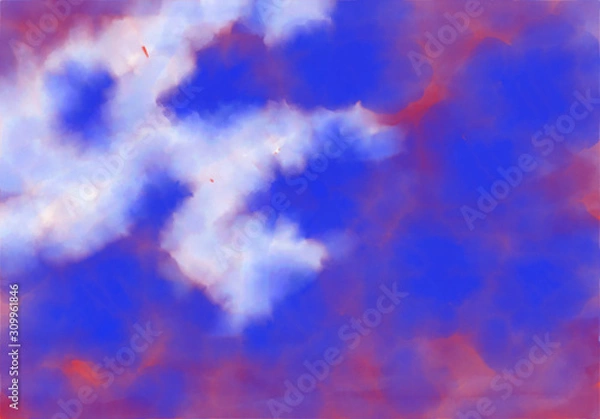 Obraz blue sky with clouds