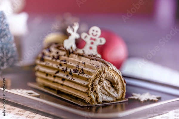 Obraz bûche de noël , pâtisserie 2021