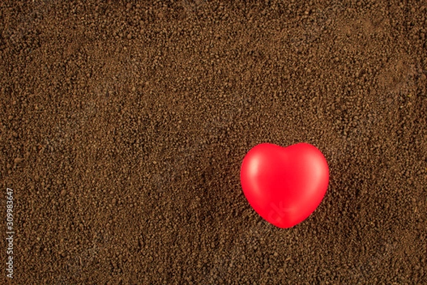 Obraz Heart on earth. Love soil,care for soil concept.