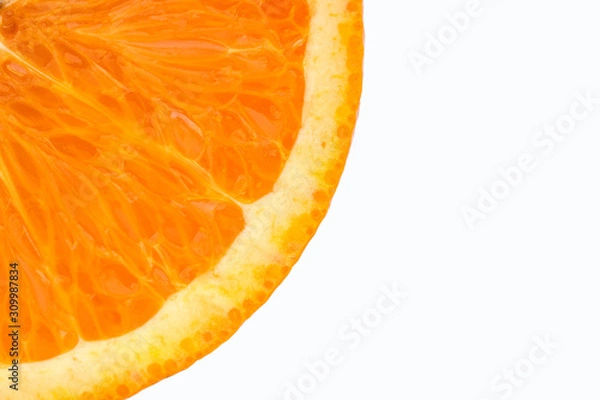 Obraz Fresh orange isolated on white background.
