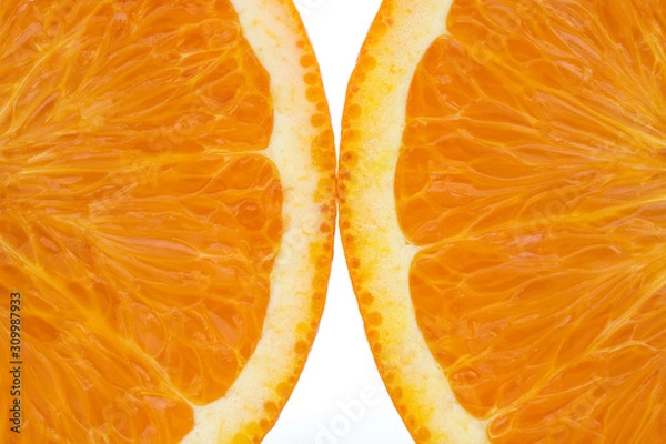 Obraz Fresh orange isolated on white background.
