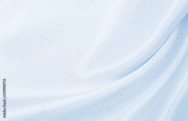 Fototapeta Smooth elegant blue silk or satin luxury cloth texture as abstract background. Luxurious background design