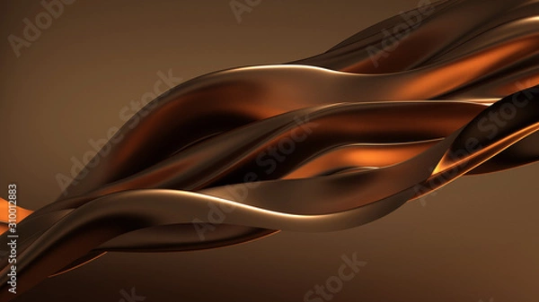 Fototapeta Beautiful luxury elegant backdrop with silk fabric drapery. 3d illustration, 3d rendering.
