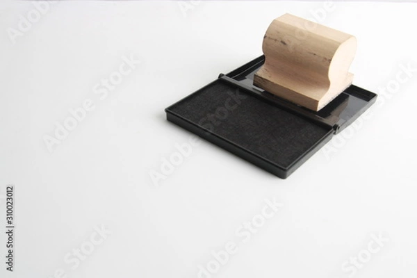 Fototapeta stamp ink made in wood