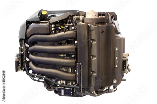 Fototapeta power engine for yacht and ships isolated