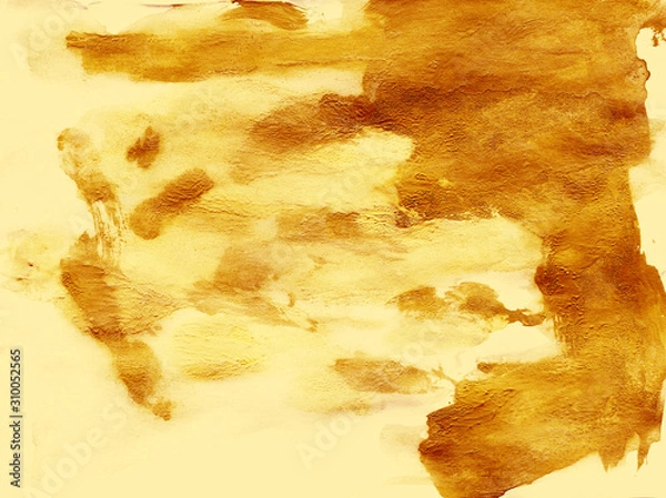 Obraz Abstract oil painting texture background. Wall art. Stock. Colored backdrop. Chaotic strokes and splashes. Hand drawn abstraction. Watercolor element. Gold potal