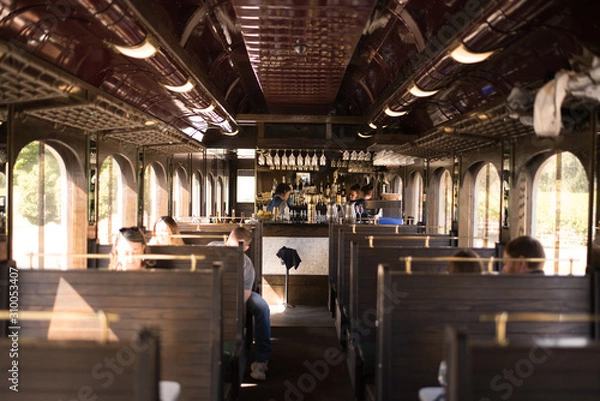 Obraz train dinning car