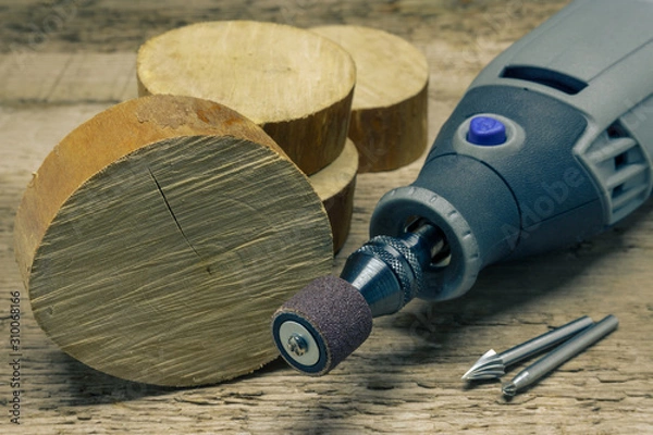 Obraz Woodworking Tools on the Workbench