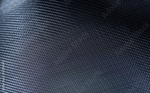 Obraz Texture of diagonal and rectangular metal lattice fine weave lattice on black background