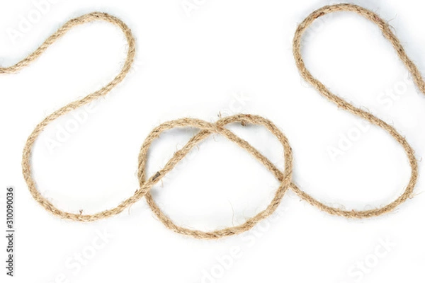 Fototapeta rope on white background.