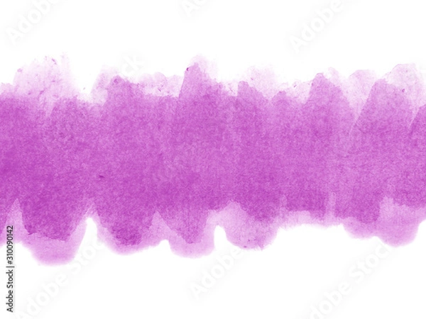 Fototapeta Purple abstract watercolor background. Purple watercolor scribble texture. Abstract watercolor on white background. It is a hand drawn.