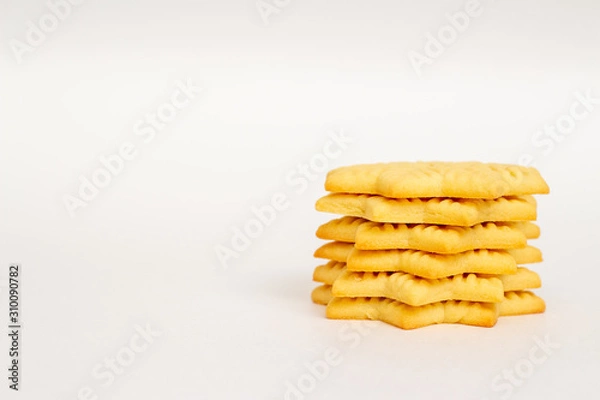 Obraz Cookie snowflake on a white background