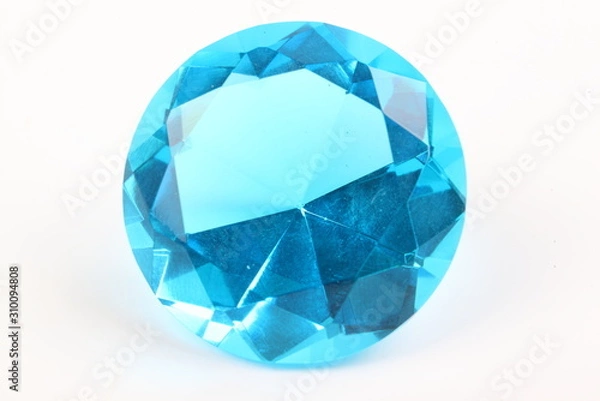 Obraz Blue diamond on a white background