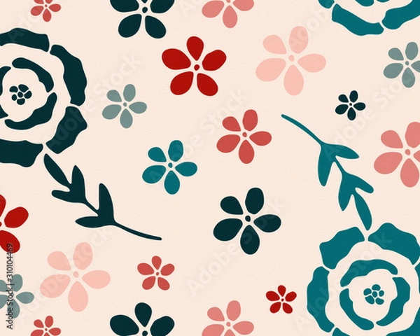 Obraz Retro Floral Pattern 