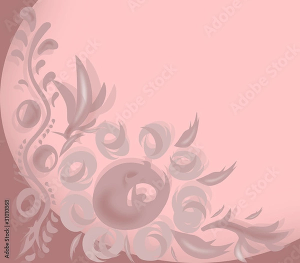 Obraz Романтичная открытка расписанная цветастым узором