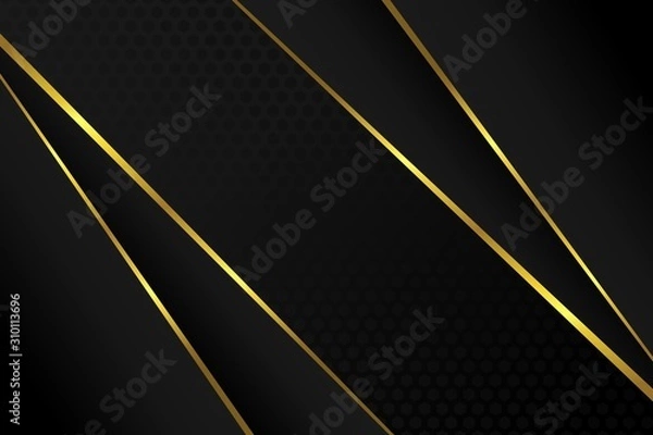 Fototapeta Luxury background. abstract black gold. frame modern simple creative elegant with space of text can be used for Ramadan Islamic arabesque celebration invitation