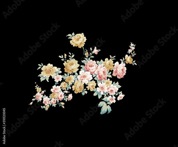 Obraz Decorative elegant luxury design.Vintage elements in baroque, rococo style.Design for cover, fabric, textile, wrapping paper .