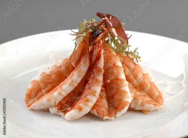 Obraz appetizer shrimp sashimi