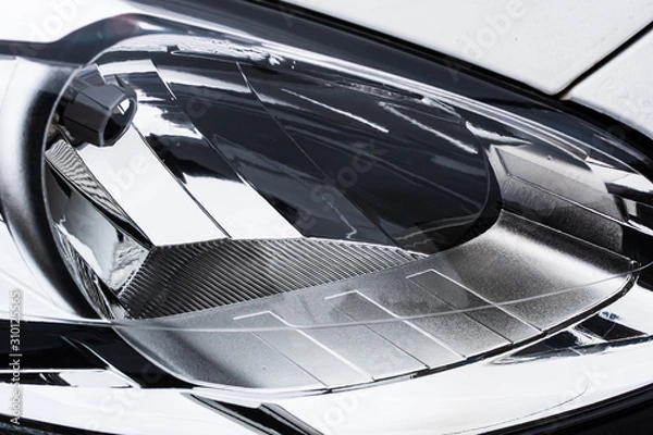 Obraz car on black background