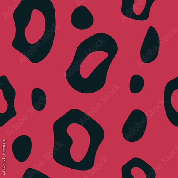 Fototapeta seamless abstract pattern with leopard spots print