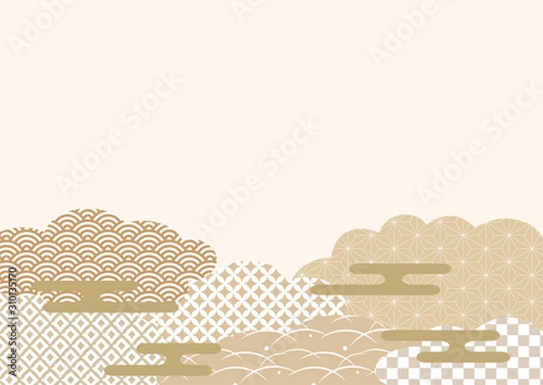 Obraz 和柄　背景　雲　霞