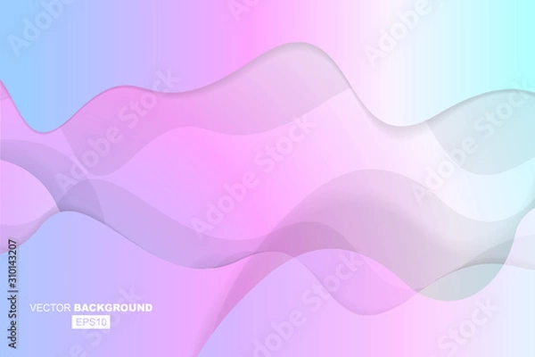 Fototapeta Purple Geometric Modern Fluid Background Composition with Gradients, Shadows and Lights