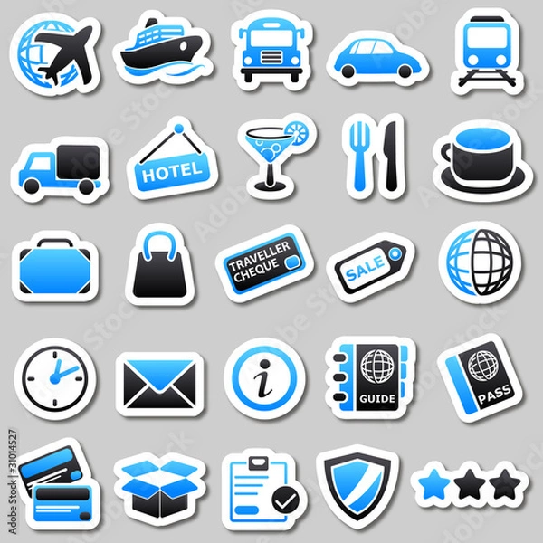 Obraz transportation Blue Stickers