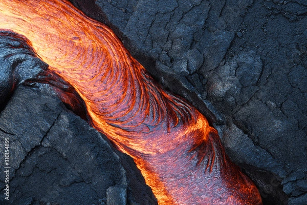 Fototapeta lava surface flow