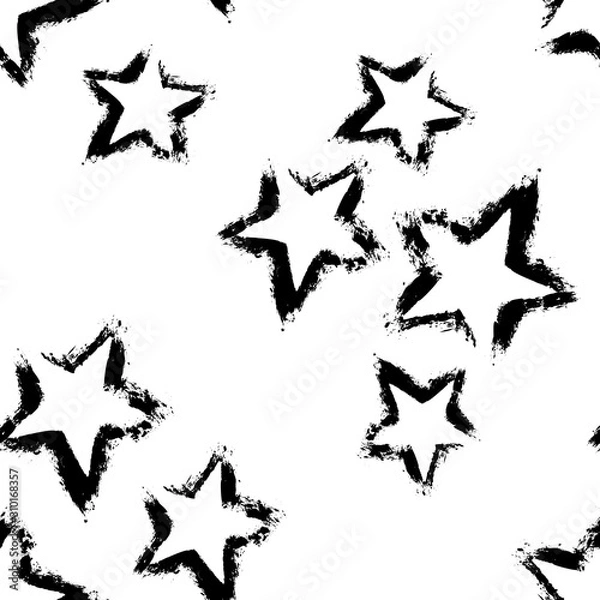 Obraz Grunge pattern with rough star imprints
