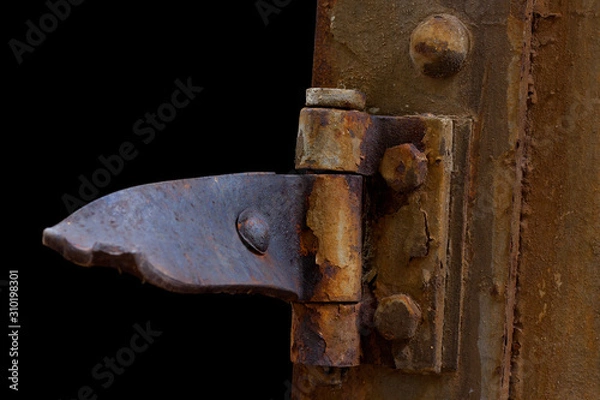 Obraz old vintage rusty hinge