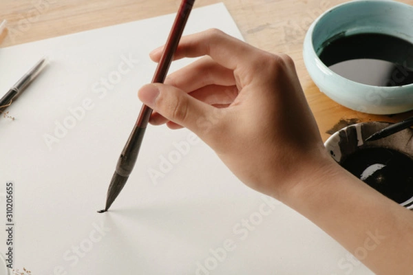 Fototapeta  Write with a Chinese brush