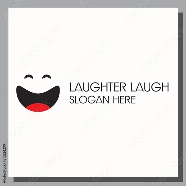 Fototapeta laughter laugh logo, can be used for website and company logos