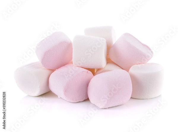 Fototapeta Marshmallow on white background