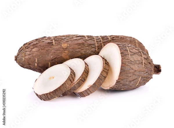 Fototapeta Cassava isolated on a white background