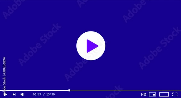 Fototapeta Classic video player template. Vector illustration