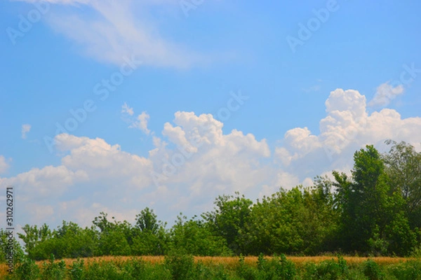 Fototapeta Cloudy blue sky.