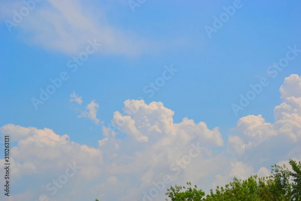 Fototapeta Cloudy blue sky.