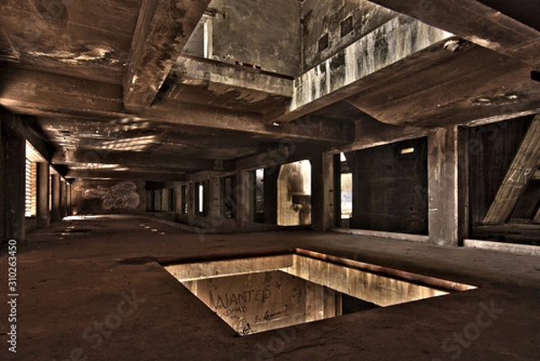 Obraz Old Industrial Building Scene