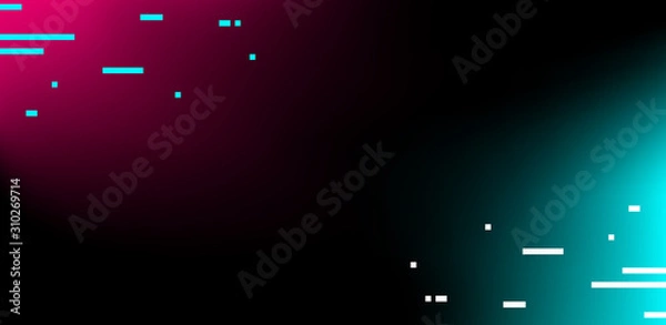Obraz Futuristic blue red gradient vector black background contrast color border digital dynamic elegant technology web poster card template. TikTok service, Tiktok background, TikTok social media