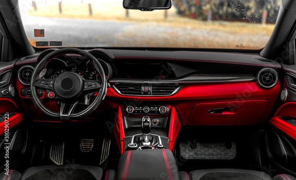 Obraz Red Car Interior 