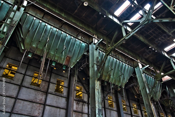 Obraz Rusty industrial coal machinery