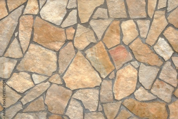Obraz Natural flagstone wall. Texture detail close up.