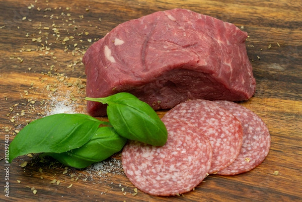 Fototapeta Raw Steak cut