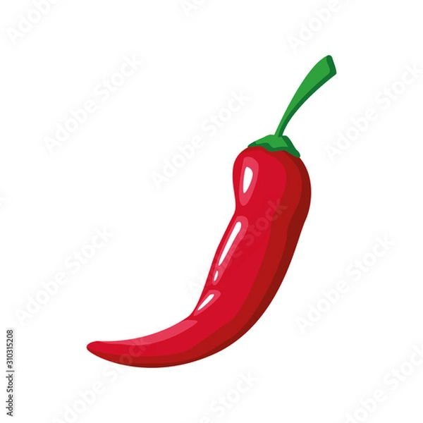 Fototapeta Isolated chilli icon vector design