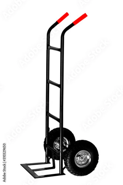 Obraz cargo handing trolley white background