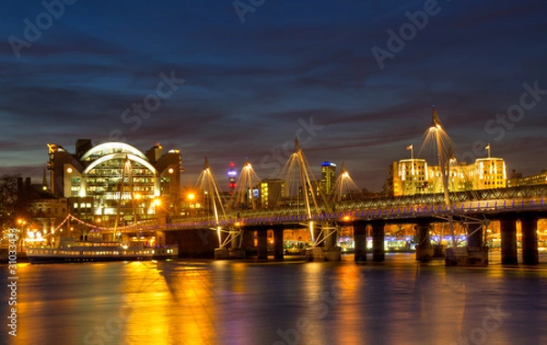 Obraz Cityscape of London at Hungerford Bridge